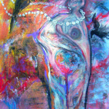 Woman With Black Bird title=