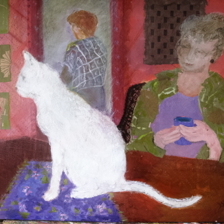 Tea With White Cat title=