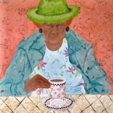 Woman In Green Hat title=