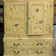 Hand Painted Armoire title=